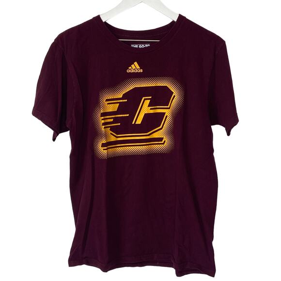 Adidas Central Michigan University Chippewas Short Sleeve T Shirt - Unisex Large - Picture 1 of 4